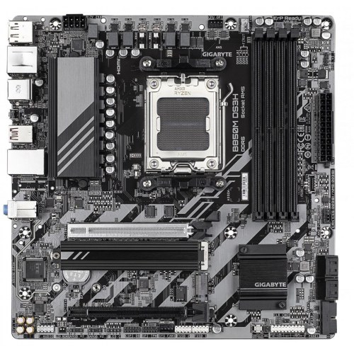 Gigabyte B850M DS3H bundkort - AM5, DDR5 op til 8.200 MHz, PCIe 5.0 M.2, 2,5G LAN, USB 3.2 Gen 2
