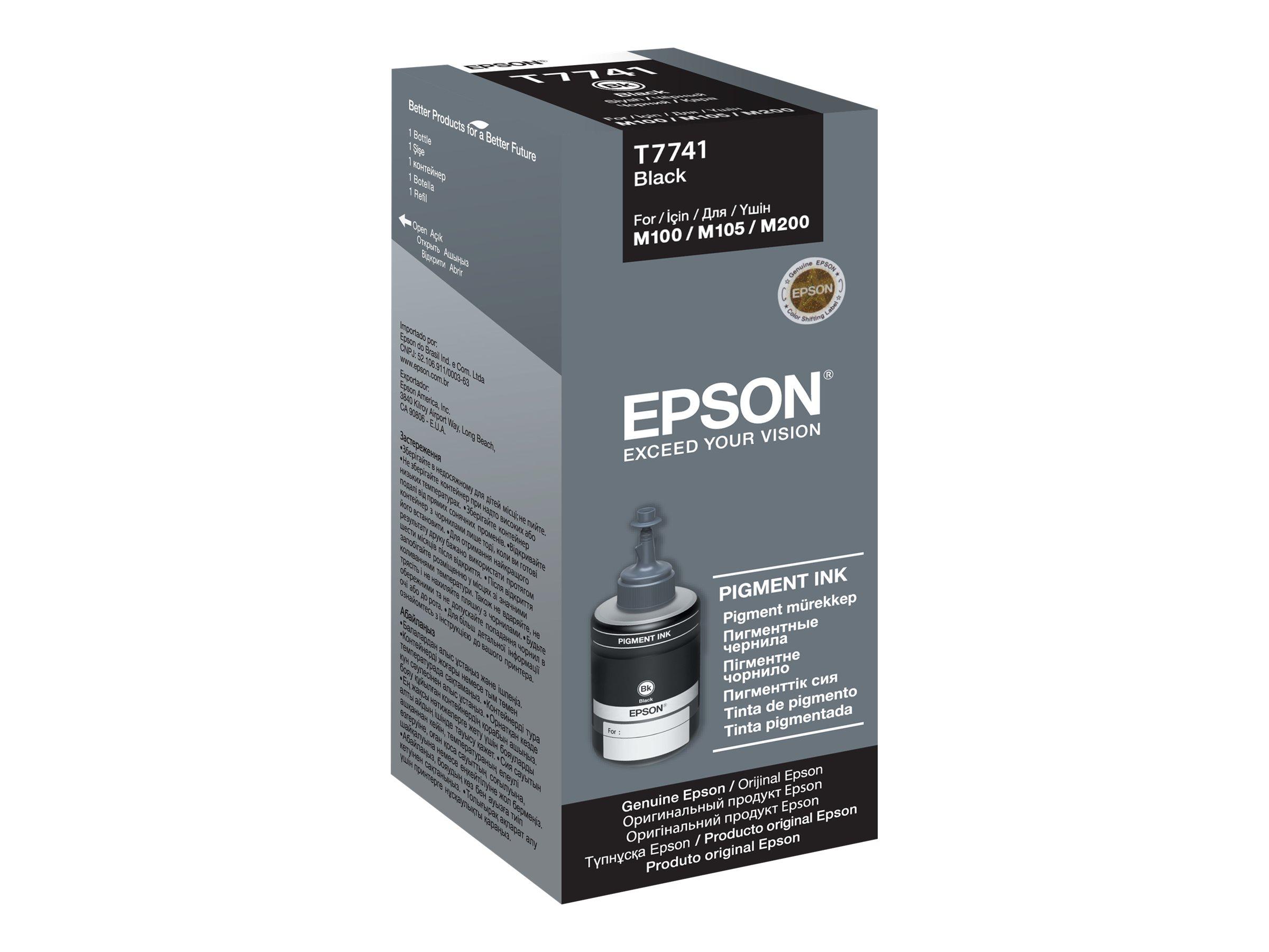Epson T7741 sort blækrefill 140 ml - original til Epson L1455/L605/L655/M100