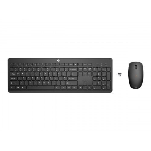 HP 235 trådløst tastatur og mus - Pan Nordic, sort