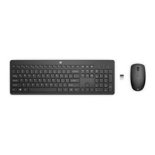 HP 235 trådløst tastatur og mus - Pan Nordic, sort
