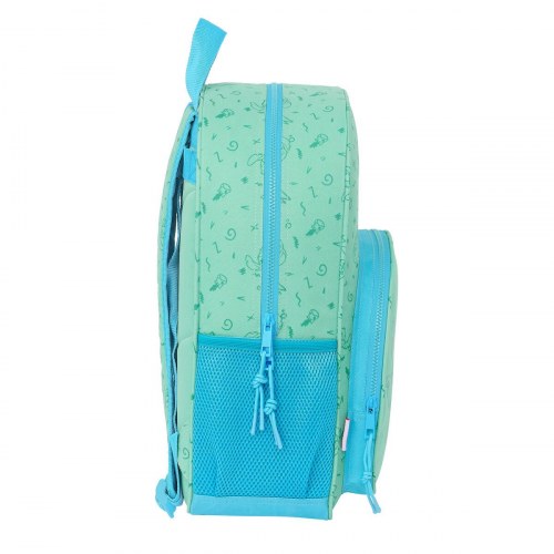 Lilo & Stitch Aloha skoletaske - turkisblå, 33 × 42 × 14 cm