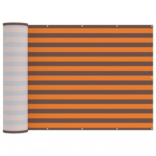 Balkon afskærmning 150 × 700 cm - stribet, stof med PU-belægning