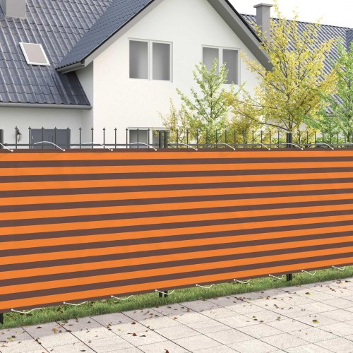 Balkon afskærmning 150 × 300 cm - stribet PU-belagt polyester