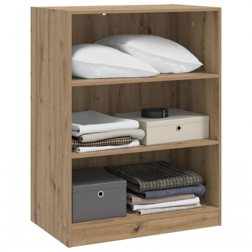 Garderobeskab med hylder - artisan-eg, 77 × 48 × 102 cm