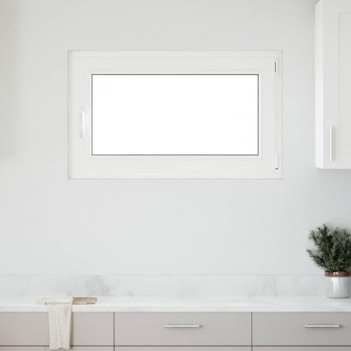 Kældervindue RISOR 100 × 60 cm - PVC og glas, hvid, vippe/drej til højre