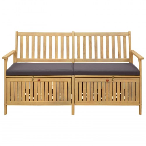 Havebænk med opbevaring og pude - 148 × 63 × 84 cm