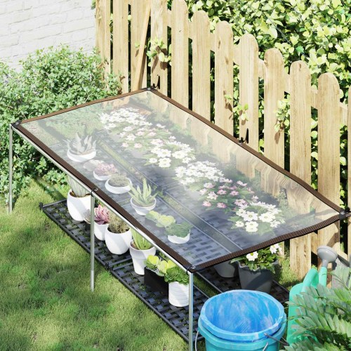 Planteovertræk transparent 2,5 × 1 m - PE presenning med øjer