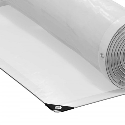 Transparent planteovertræk/presenning 2,5 × 1 m i PE