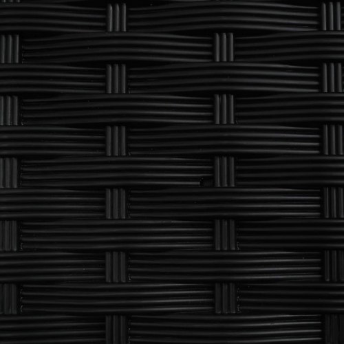 Hævet bed med trellis og tag - sort PP 122 × 40 × 144 cm