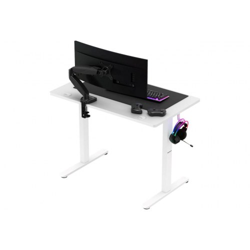 Hæve-sænkebord til gaming - Huzaro Hero 7.9, hvid, elektrisk (OUTLET A)