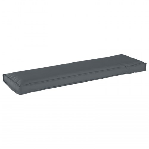 Pude Antracit Polyester 140 cm x 40 cm x 8 cm Aftagelige Betræk