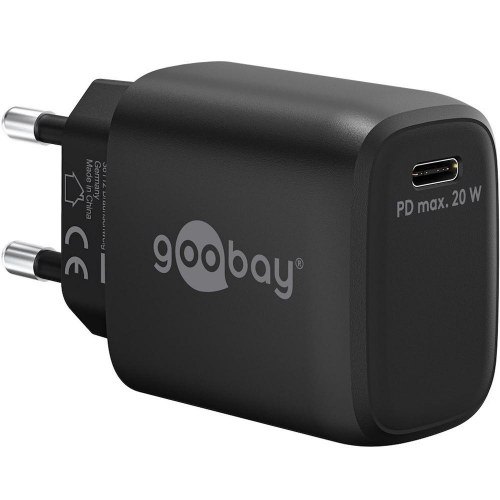 Goobay PD USB-C hurtiglader 20 W - sort