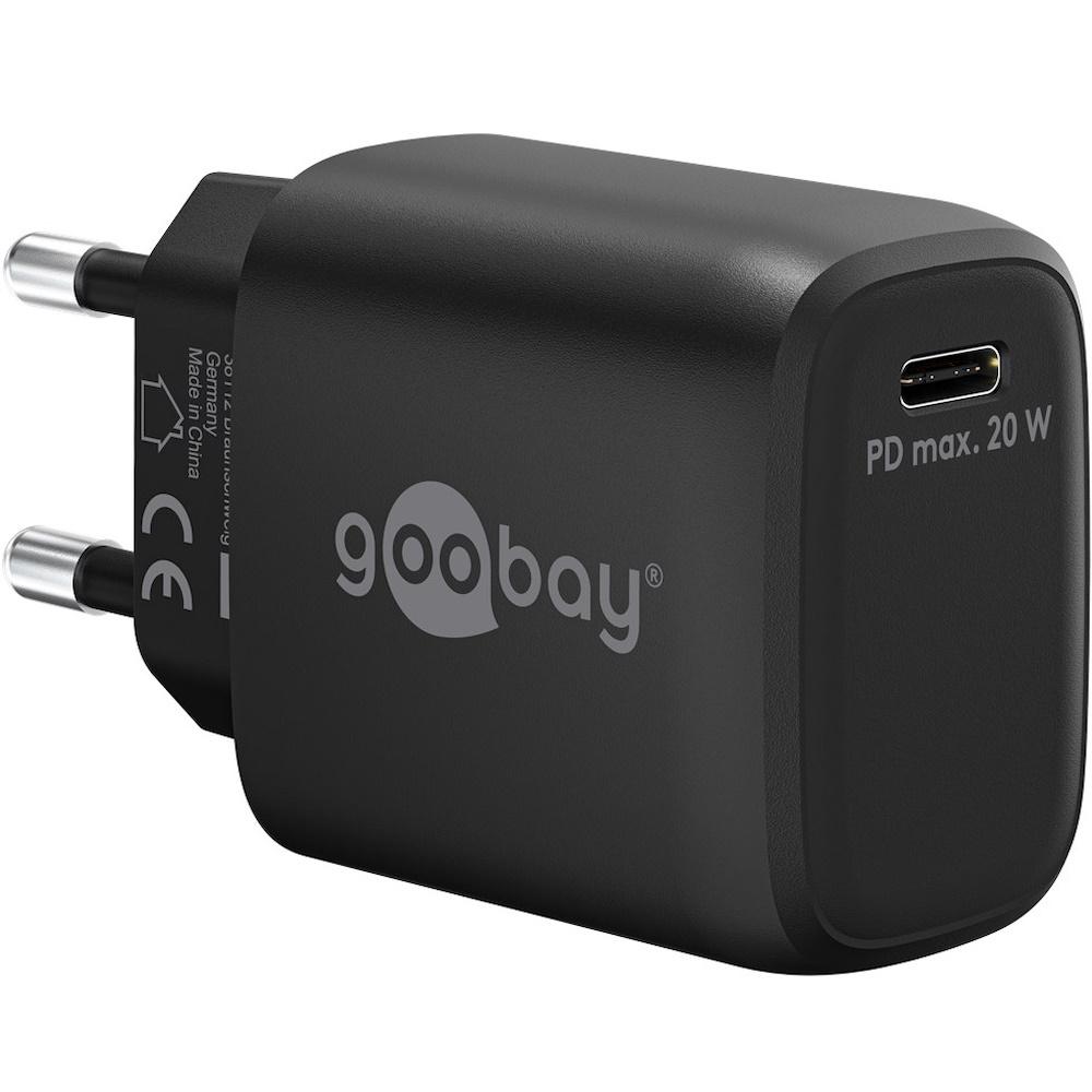 Goobay PD USB-C hurtiglader 20 W - sort