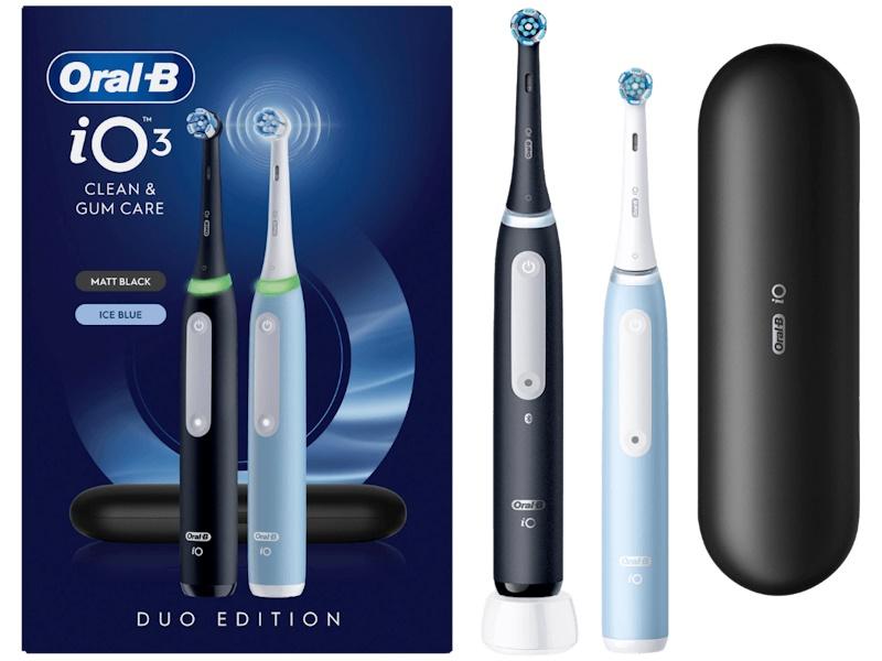 Oral-B iO Series 3 Duo - elektrisk tandbørste, sort/blå