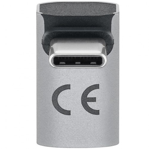 Goobay USB‑C adapter 90° USB4 - hun til han, sølv