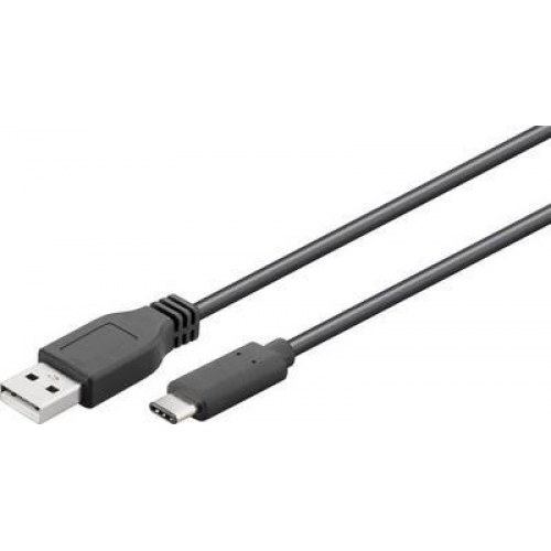 Goobay USB-A til USB-C kabel 1 m - USB 2.0, sort