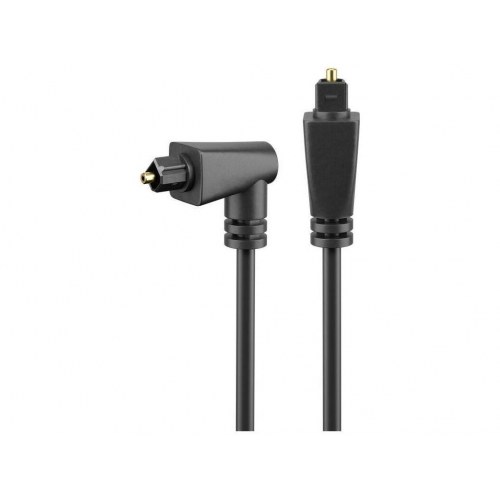 Goobay optisk TOSLINK lydkabel - vinklet/lig - 1 m, sort