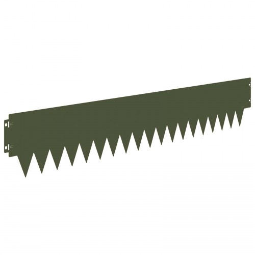 Plænekant i metal 20 stk - 103 × 20 cm, olivengrøn