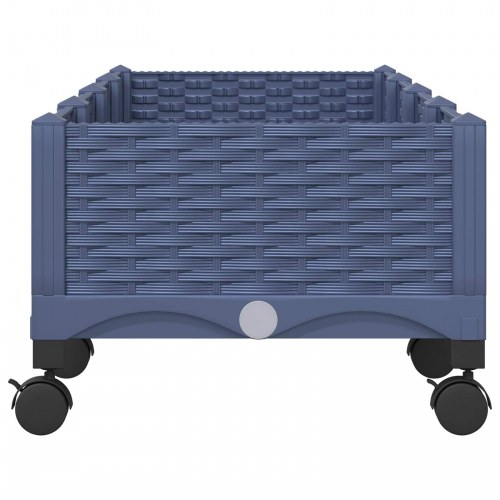 Havekrukke med hjul - blågrå PP, 160 × 40 × 33 cm