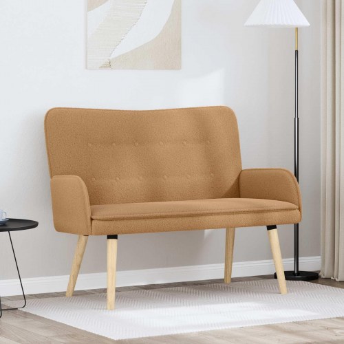 2-personers sofa i bouclé - beige, 115 × 61 × 87 cm