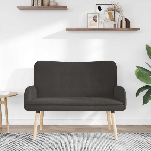 2-personers sofa i bouclé - mørkegrå, 115 × 61 × 87 cm