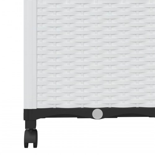 Haveplantekasse med espalier og hjul - hvid PP 120 × 40 × 146 cm