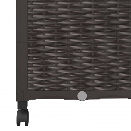 Haveplantekasse med espalier og hjul - brun PP 120 × 40 × 146 cm