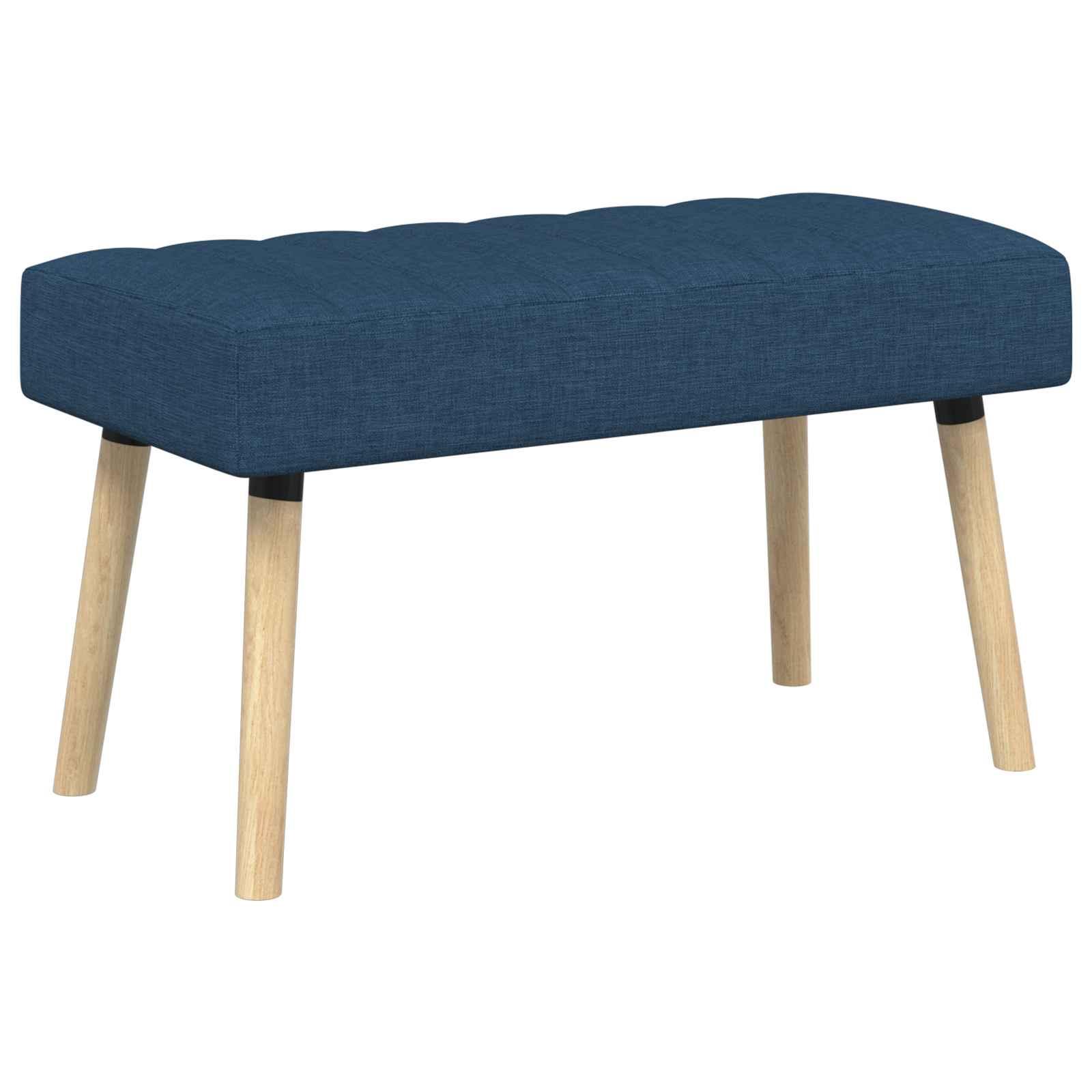 Kanalpuddet bænk i blå stof - 80 × 40 × 46 cm