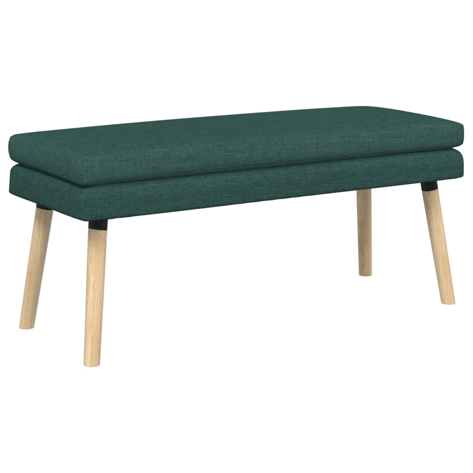 Dobbeltlagret bænk i stof - mørkegrøn, 110 × 40 × 47 cm