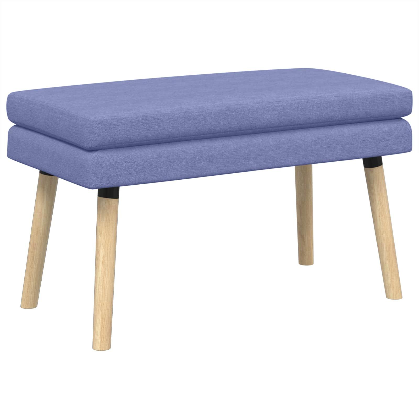 Dobbeltlagret bænk i stof - jeans blå, 80 × 40 × 47 cm