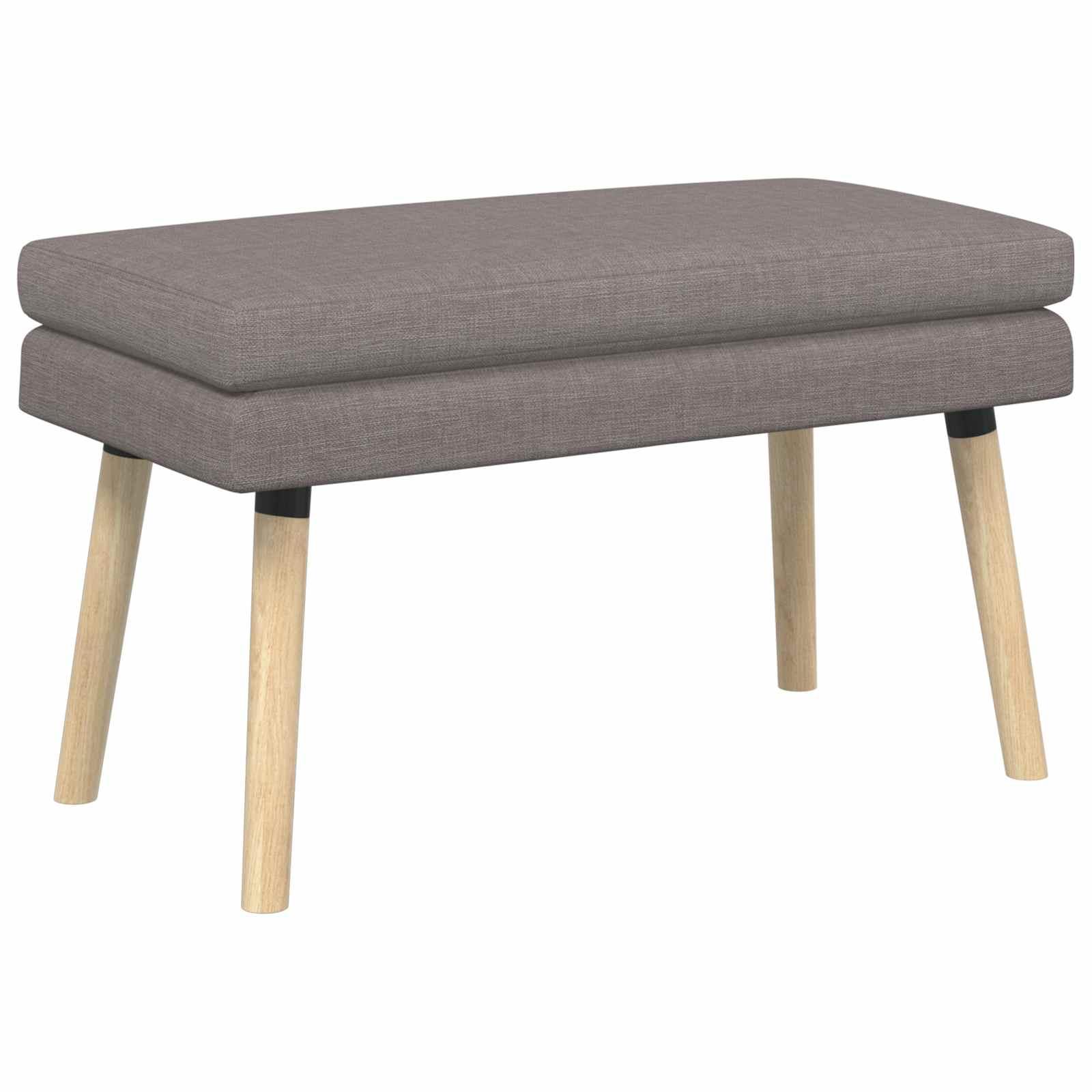 Dobbeltlagret bænk i stof - gråbrun 80 × 40 × 47 cm