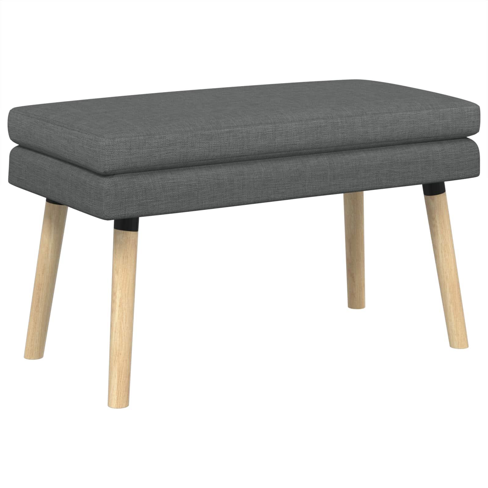 Dobbeltlagret bænk - mørkegrå stof 80 × 40 × 47 cm