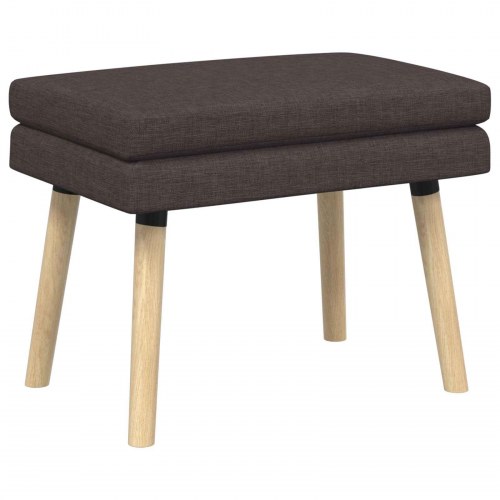Dobbeltlagret bænk i stof - mørk brun 60 × 40 × 46 cm