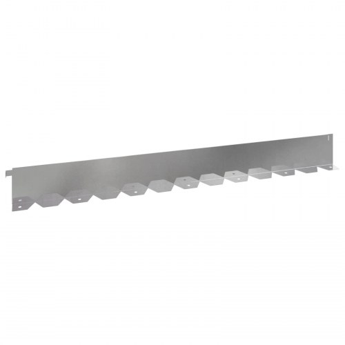 Plænekant - 10 stk. stål, 102 × 10 × 4 cm, sølv