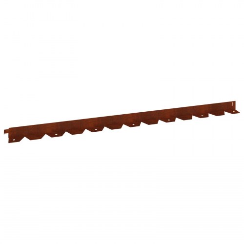 Plænekant 30 stk - 102 x 4 x 4 cm i rustfarvet stål