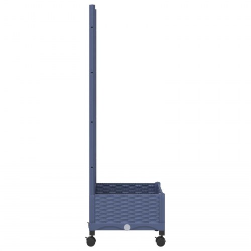 Haveplantekasse med espalier og hjul - blågrå 40 × 40 × 131,5 cm