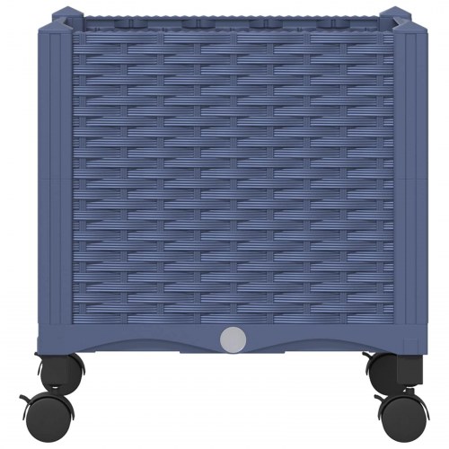 Havekrukke med hjul - blågrå PP 40 × 40 × 48 cm