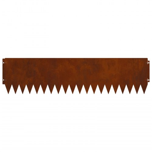 Plænekant 10 stk - 103 × 25 cm stål, rusten finish