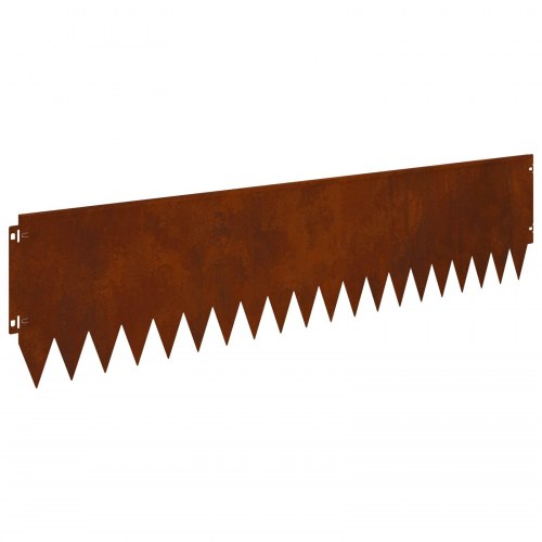 Plænekant 10 stk - 103 × 25 cm stål, rusten finish