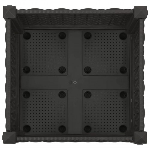 Havekrukke på hjul - sort PP 40 × 40 × 29 cm