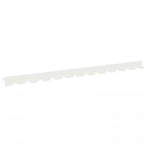 Plænekant 10 stk - stål, 102 × 4 × 4 cm, hvid pulverlakeret