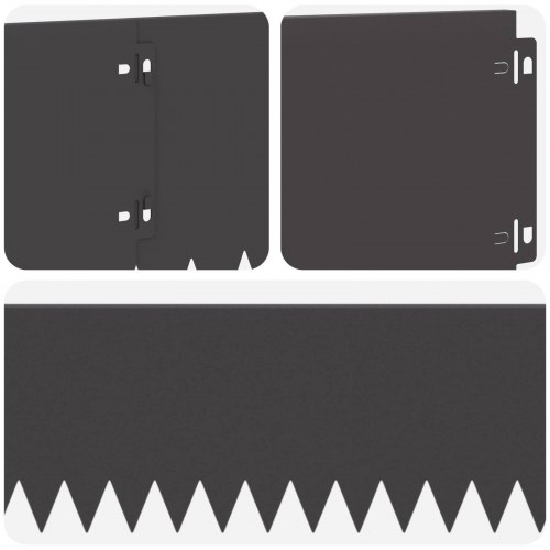 Plænekant 30 stk - stål, sort, 103 × 20 cm