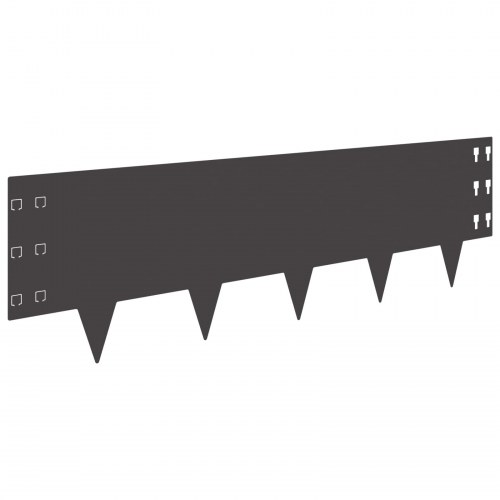 Plænekant 30 stk - stål, sort, 100 x 30 cm