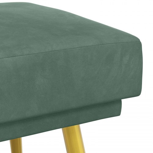 Dobbeltlagret bænk i velour - havgrøn, 120 × 45 × 46 cm