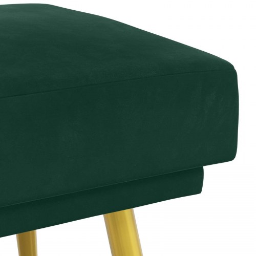 Dobbeltlagret bænk i velour - mørkegrøn, 120 × 45 × 46 cm