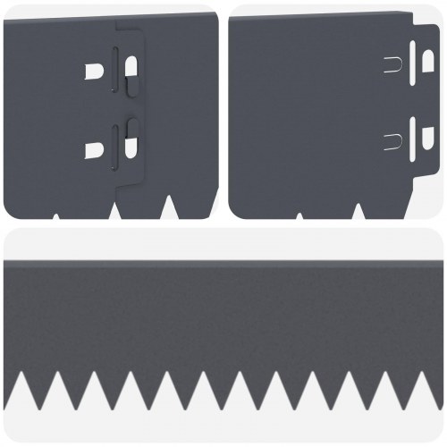 Plænekant - 10 stk stål, 103 x 10 cm, antracit