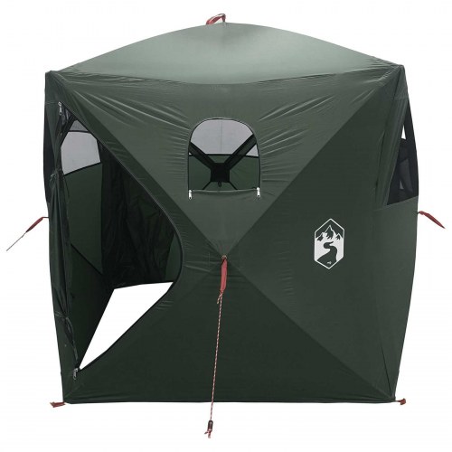 Jagttelt med tag - armygrøn 143 × 143 × 165 cm, polyester og stål