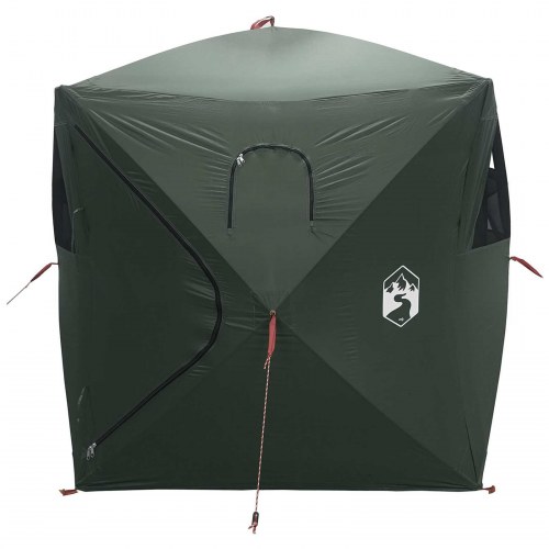 Jagttelt med tag - armygrøn 143 × 143 × 165 cm, polyester og stål