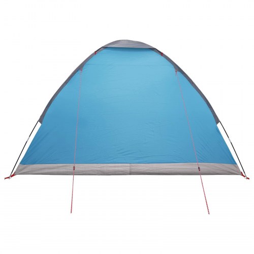 Camping telt med tag - blå 4-personers i polyester og stål