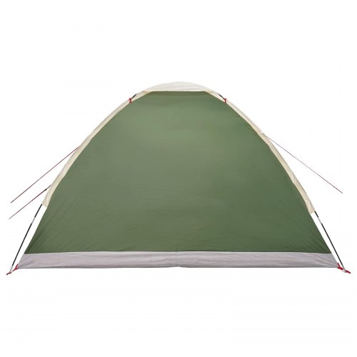 Camping telt med tag - grøn 4-personers i polyester og stål